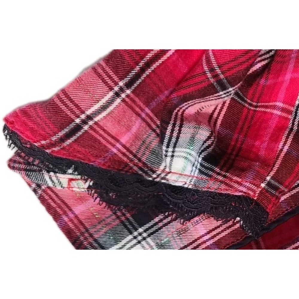 Victoria's Secret Red Plaid Flannel Sleep Shirt Nightshirt Women's XS Long - Picture 7 of 10